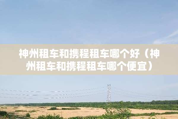 神州租车和携程租车哪个好（神州租车和携程租车哪个便宜）