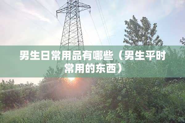男生日常用品有哪些（男生平时常用的东西）