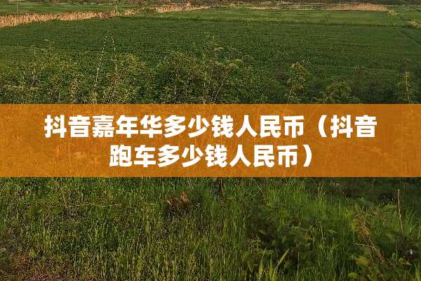 抖音嘉年华多少钱人民币（抖音跑车多少钱人民币）