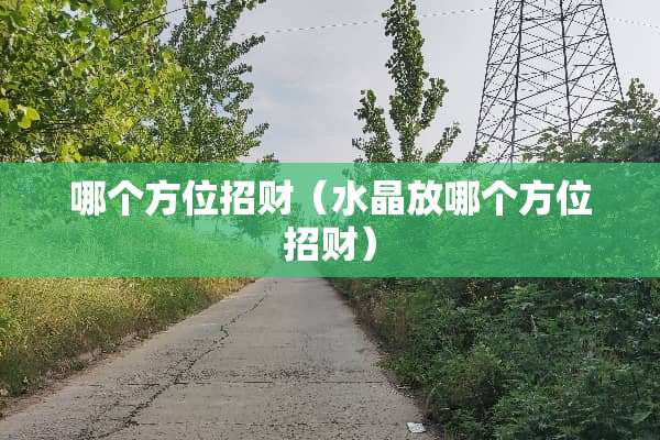 哪个方位招财（水晶放哪个方位招财）