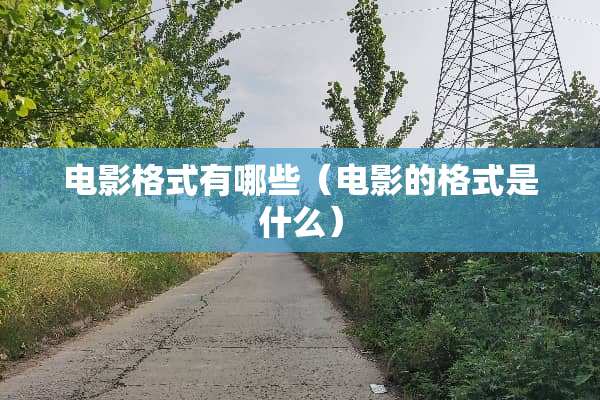 电影格式有哪些（电影的格式是什么）