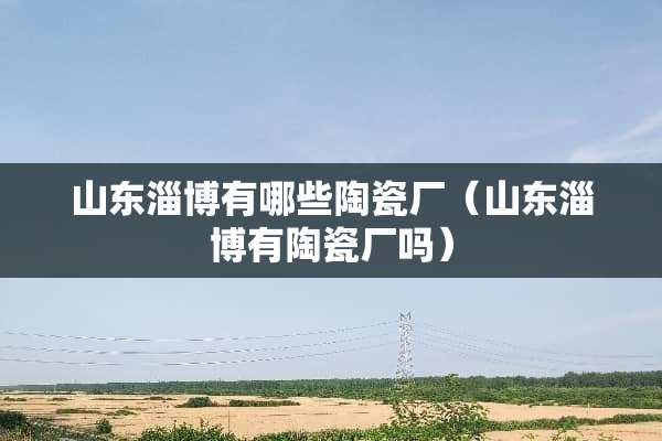 山东淄博有哪些陶瓷厂（山东淄博有陶瓷厂吗）