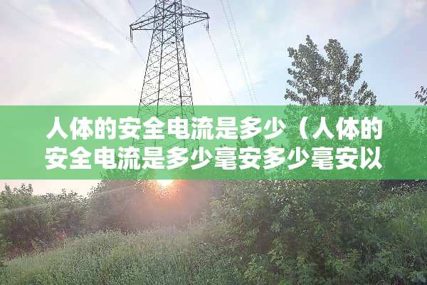 人体的安全电流是多少（人体的安全电流是多少毫安多少毫安以上就会被电死）