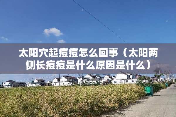 太阳穴起痘痘怎么回事（太阳两侧长痘痘是什么原因是什么）