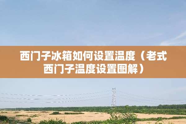 西门子冰箱如何设置温度（老式西门子温度设置图解）