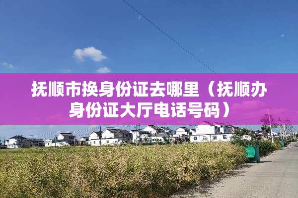 抚顺市换***去哪里（抚顺办***大厅电话号码）