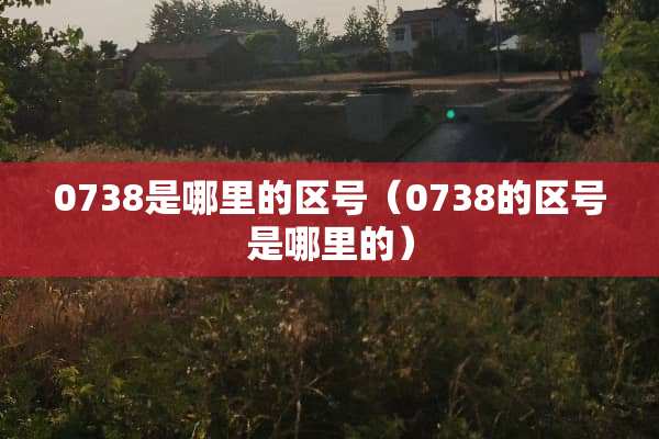 0738是哪里的区号（0738的区号是哪里的）
