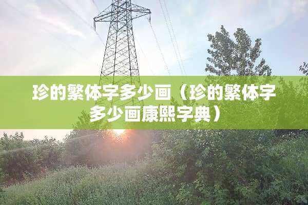 珍的繁体字多少画（珍的繁体字多少画康熙字典）