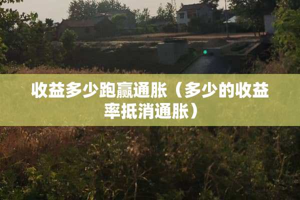 收益多少跑赢通胀（多少的收益率抵消通胀）