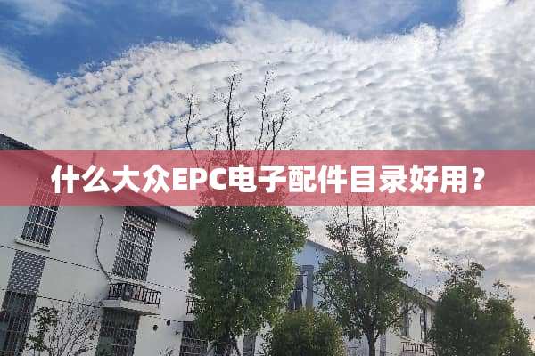 什么大众EPC电子配件目录好用？