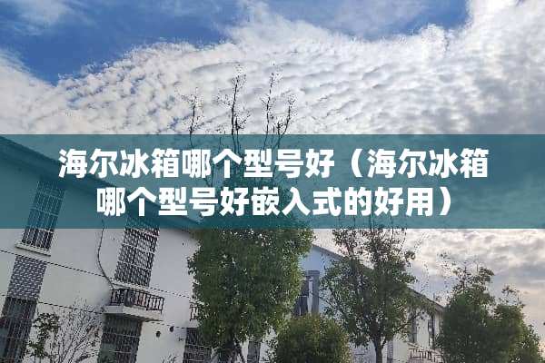 海尔冰箱哪个型号好（海尔冰箱哪个型号好嵌入式的好用）
