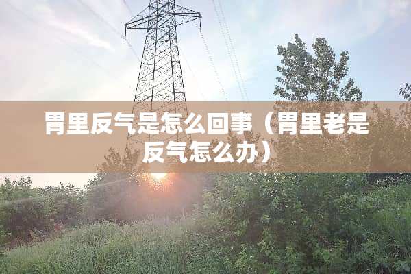 胃里反气是怎么回事（胃里老是反气怎么办）