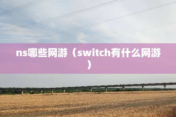 ns哪些网游（switch有什么网游）
