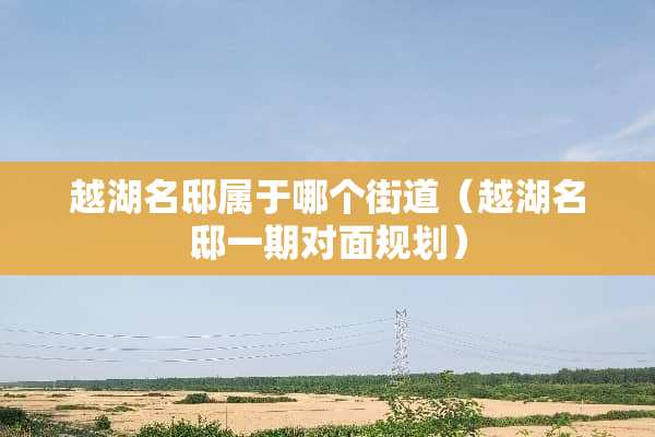 越湖名邸属于哪个街道（越湖名邸一期对面规划）
