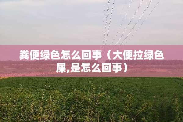 粪便绿色怎么回事（大便拉绿色屎,是怎么回事）