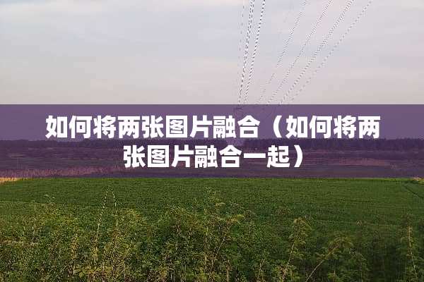 如何将两张图片融合（如何将两张图片融合一起）