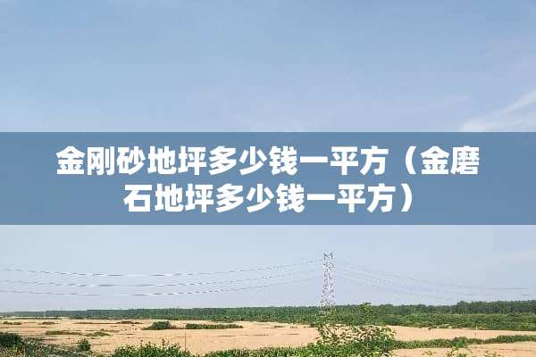 金刚砂地坪多少钱一平方（金磨石地坪多少钱一平方）