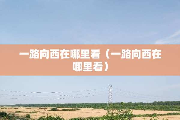一路向西在哪里看（一路向西在哪里看）