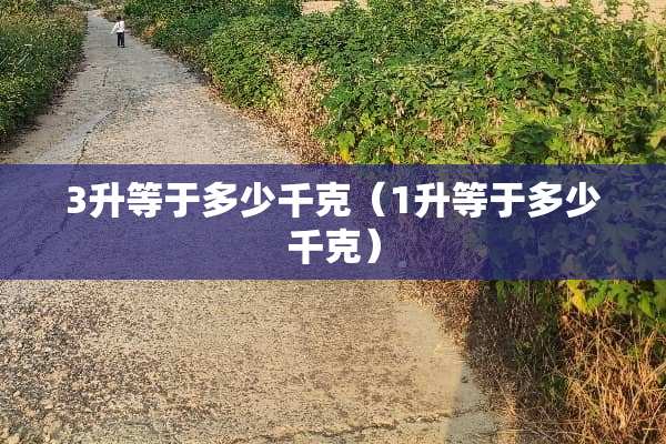 3升等于多少千克（1升等于多少千克）