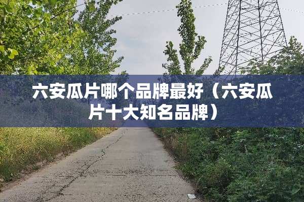 六安瓜片哪个品牌最好（六安瓜片十大知名品牌）