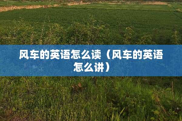 风车的英语怎么读（风车的英语怎么讲）