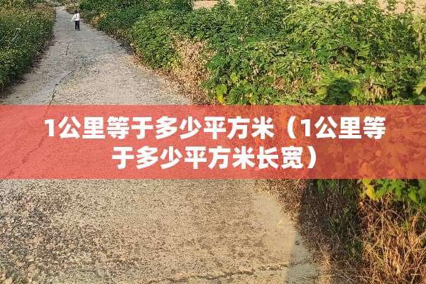 1公里等于多少平方米（1公里等于多少平方米长宽）