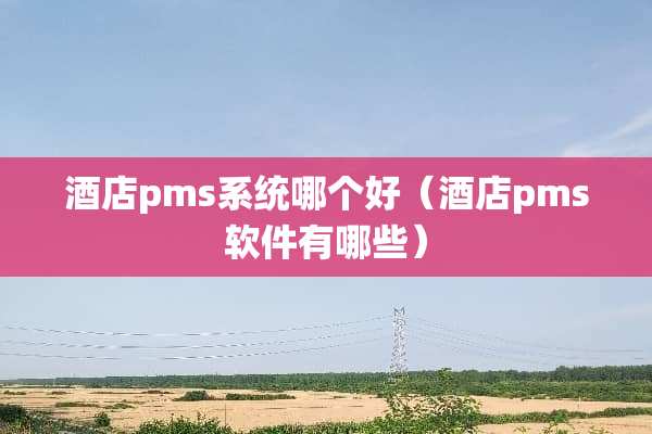 酒店pms系统哪个好（酒店pms软件有哪些）