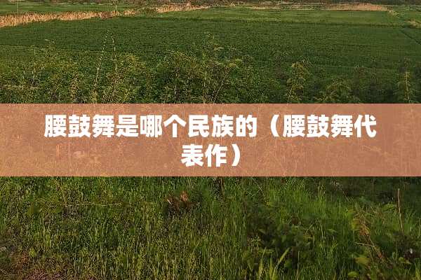 腰鼓舞是哪个民族的（腰鼓舞代表作）