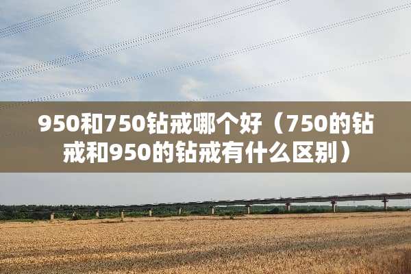 950和750钻戒哪个好（750的钻戒和950的钻戒有什么区别）