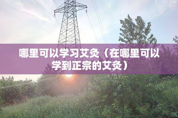 哪里可以学习艾灸（在哪里可以学到正宗的艾灸）