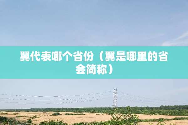 翼代表哪个省份（翼是哪里的省会简称）