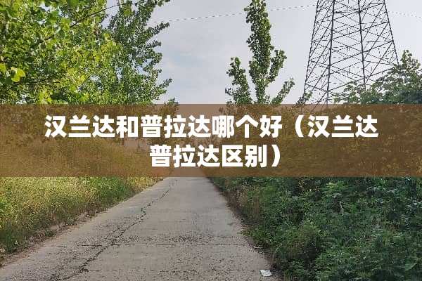 汉兰达和普拉达哪个好（汉兰达 普拉达区别）