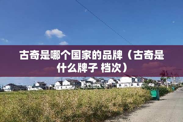 古奇是哪个国家的品牌（古奇是什么牌子 档次）