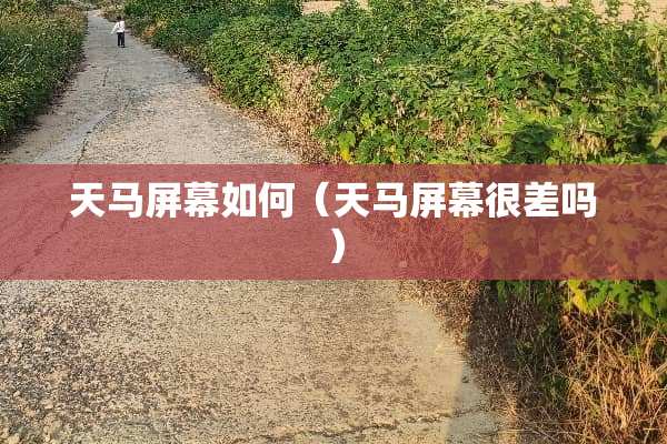 天马屏幕如何（天马屏幕很差吗）