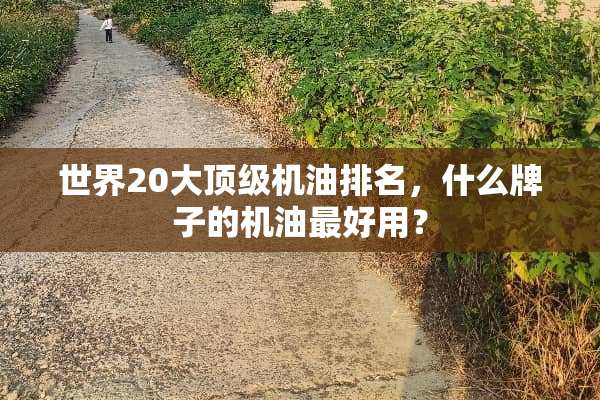 世界20大**机油排名，什么牌子的机油最好用？
