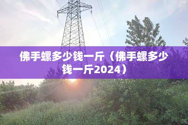佛手螺多少钱一斤（佛手螺多少钱一斤2024）