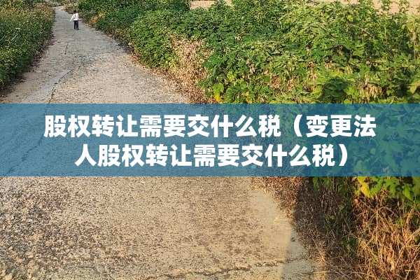 股权转让需要交什么税（变更法人股权转让需要交什么税）