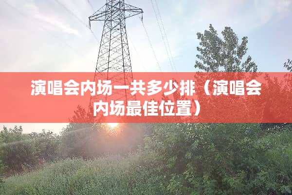 演唱会内场一共多少排（演唱会内场最佳位置）