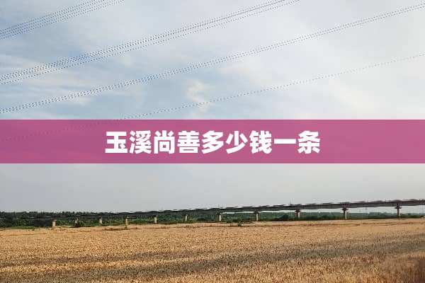 玉溪尚善多少钱一条