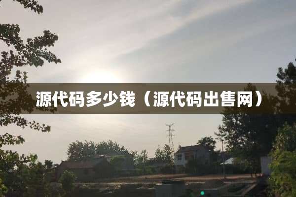 源代码多少钱（源代码出售网）
