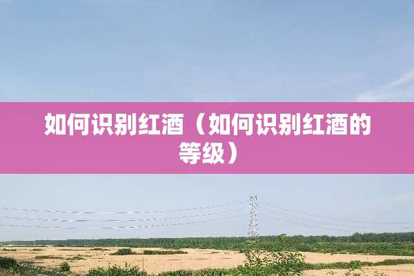 如何识别红酒（如何识别红酒的等级）