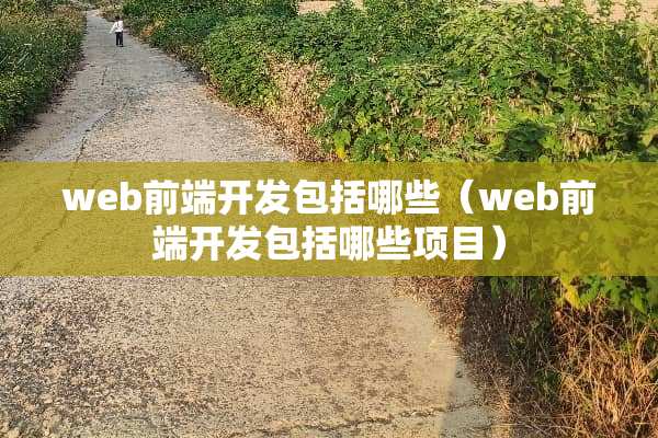 web前端开发包括哪些（web前端开发包括哪些项目）