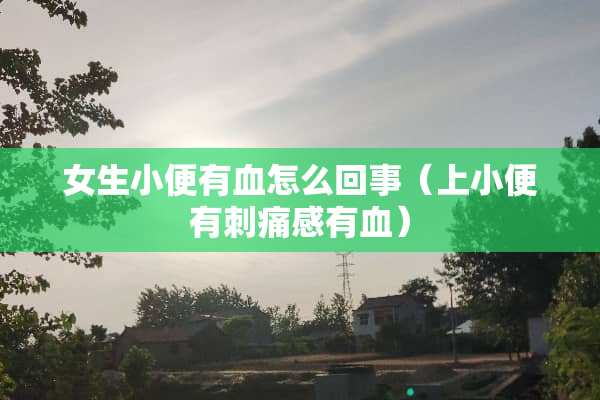 女生小便有血怎么回事（上小便有刺痛感有血）