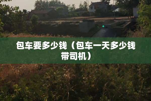 包车要多少钱（包车一天多少钱带司机）