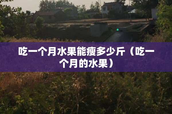 吃一个月水果能瘦多少斤（吃一个月的水果）