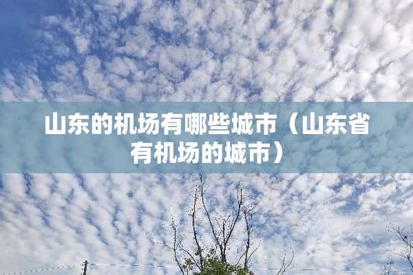 山东的机场有哪些城市（山东省有机场的城市）