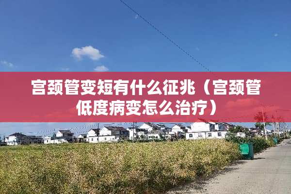 宫颈管变短有什么征兆（宫颈管低度病变怎么治疗）