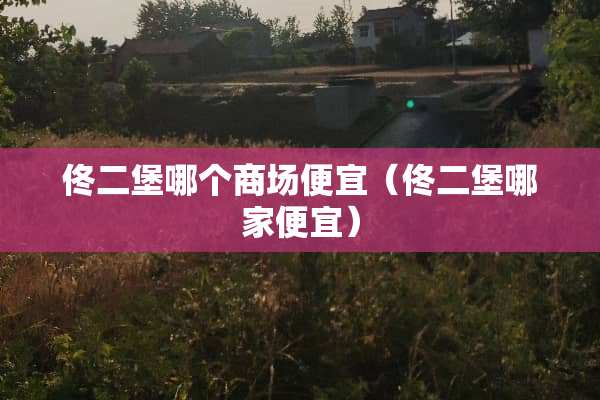 佟二堡哪个商场便宜（佟二堡哪家便宜）