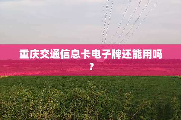 重庆交通信息卡电子牌还能用吗？