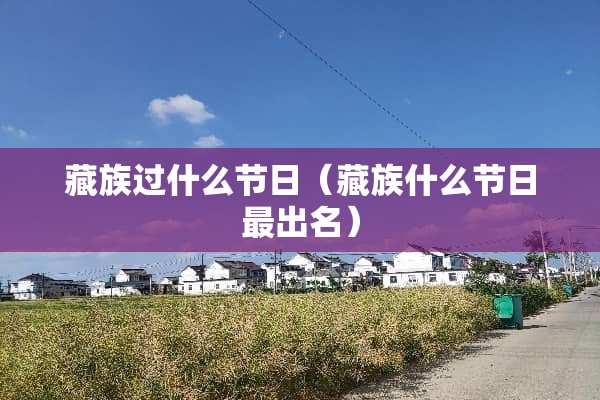 藏族过什么节日（藏族什么节日最出名）